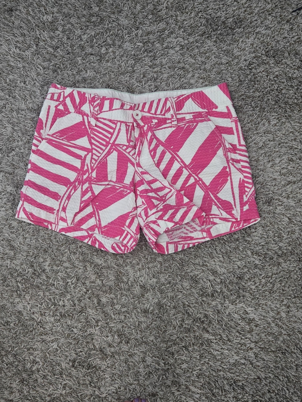 Lilly Pulitzer Pink and White Printed Shorts